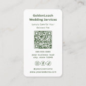 Carte De Visite Préposé de mariage de luxe pour animaux de compagn (Dos)