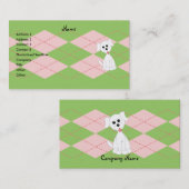 Carte De Visite Preppy Puppy (Devant / Derrière)