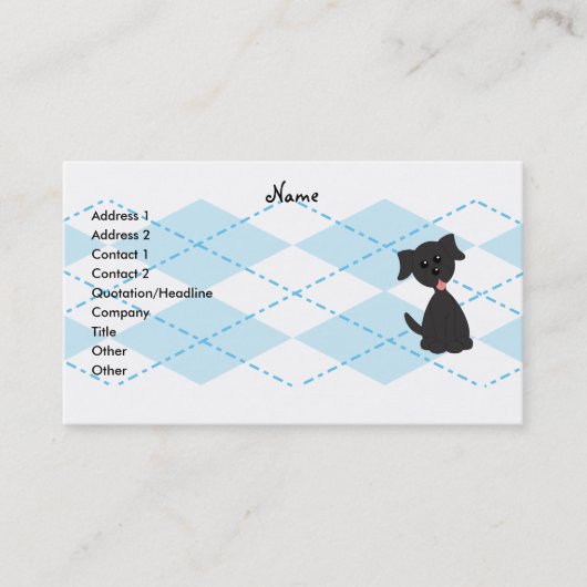 Carte De Visite Preppy Puppy (Devant)