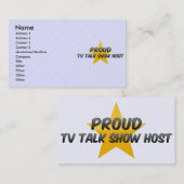 Carte De Visite Présentateur de talk-show fier de TV (Devant / Derrière)