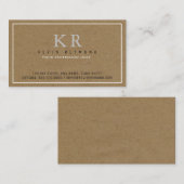 Carte De Visite présentation de base imitation kraft (Devant / Derrière)