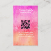 Carte De Visite Présentation de boucles d'oreilles rose chaud et o (Dos)