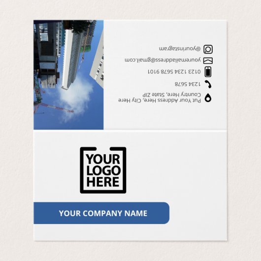 Carte De Visite Présentation de la société modèle (Extérieur déplié)