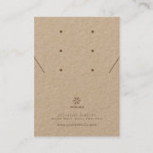 Carte De Visite Présentation de Logo de Bijoux Rustique Brun de Ba (Devant)