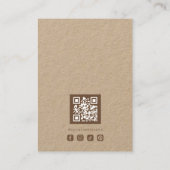 Carte De Visite Présentation de Logo de Bijoux Rustique Brun de Ba (Dos)