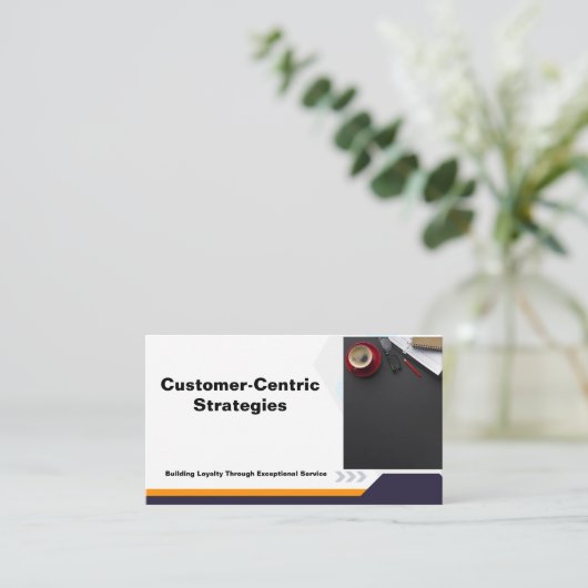 Carte De Visite présentation des stratégies axées sur le client (Debout devant)