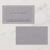 Carte De Visite présentation grise simple et minimaliste (Devant / Derrière)