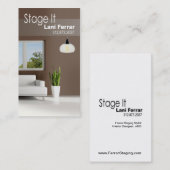 Carte De Visite "Présentez-le" le vieux routier à la maison, (Devant / Derrière)