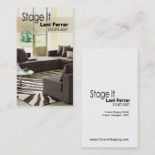 Carte De Visite "Présentez-le" le vieux routier à la maison, (Devant / Derrière)