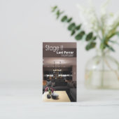 Carte De Visite "Présentez-le" le vieux routier à la maison, vrai (Debout devant)