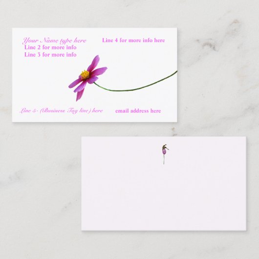 Carte De Visite Présentez-vous : avec une touche de nature (Devant / Derrière)