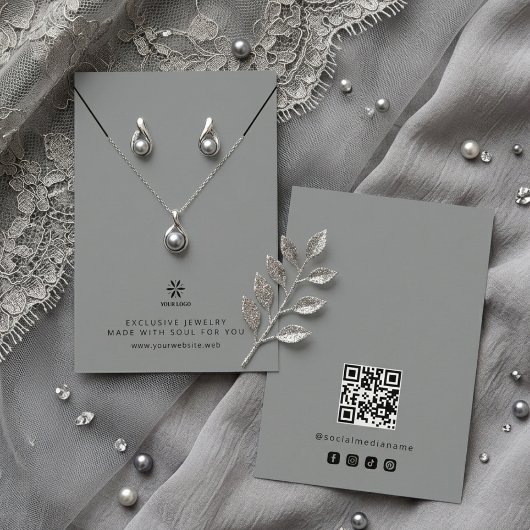 Carte De Visite Présentoir à bijoux Basic Cool Gray Logo TMF26