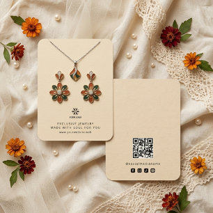 Carte De Visite Présentoir à bijoux de base en or Champagne Logo T