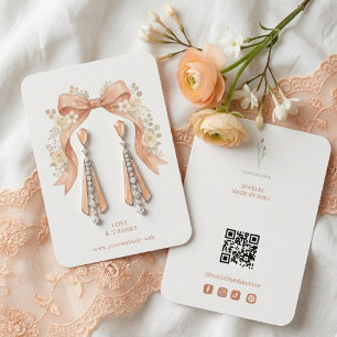 Carte De Visite Présentoir à bijoux en forme de nœud coquette bota
