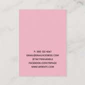 Carte De Visite Présentoir à boucles d'oreilles en forme de cœur r (Dos)