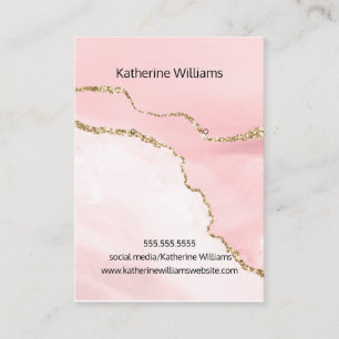 Carte De Visite Présentoir à boucles d'oreilles en rose poudré et