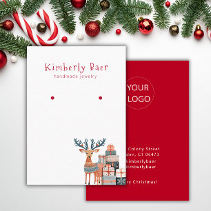 Carte De Visite Présentoir à boucles d'oreilles Noël mignon logo b