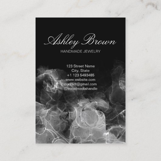 Carte De Visite Présentoir à boucles d'oreilles unique en aquarell (Dos)