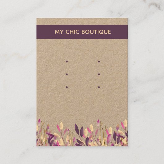 Carte De Visite Présentoir de boucles d'oreilles à multiples clous (Devant)