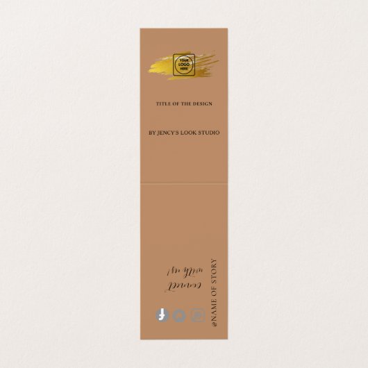 Carte De Visite Présentoir de logo de bijoux de bracelet rustique (Extérieur déplié)