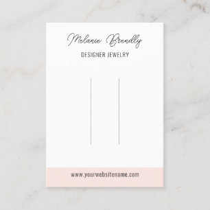 Carte De Visite Présentoir élégant rose blanc pour pince à cheveux