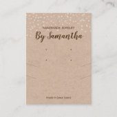 Carte De Visite Présentoir Kraft de Collier et Boucle d'Oreille Fa (Devant)