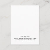 Carte De Visite Présentoir pour boucles d'oreilles blanc simple |  (Dos)