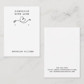 Carte De Visite Présentoir pour boucles d'oreilles blanc simple |  (Devant / Derrière)