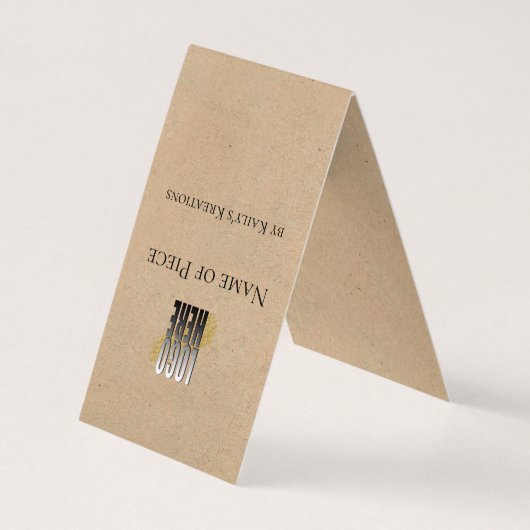 Carte De Visite Présentoir suspendu rustique pour bijoux ou élasti (Dos)