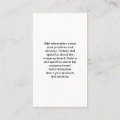 Carte De Visite Président Barbershop (Dos)