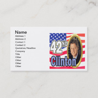 Carte De Visite Président Clinton