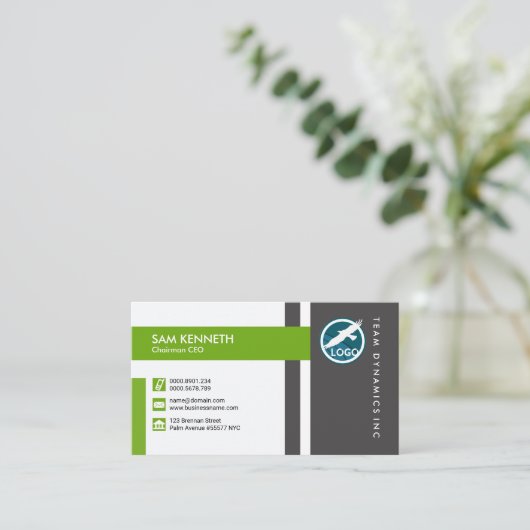 Carte De Visite Président créatif d'icône de médias de rectangle (Debout devant)