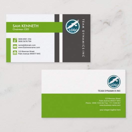 Carte De Visite Président créatif d'icône de médias de rectangle (Devant / Derrière)