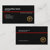 Carte De Visite Président grunge léger noir simple simple de femme (Devant / Derrière)