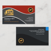 Carte De Visite Président rouge renversant d'architecte de maison (Devant / Derrière)