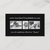 Carte De Visite Présidez le thérapeute de massage II, modalités (Dos)