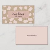 Carte De Visite Presse rose pâle sur les ongles Kraft (Devant / Derrière)