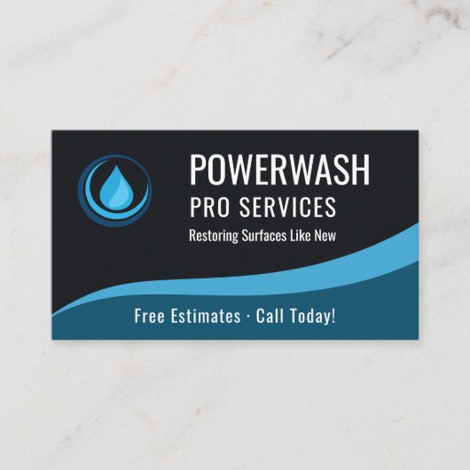 Carte De Visite Pressure Washer QR Code Professional (Devant)