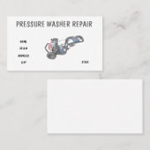 Carte De Visite Pressure Washer Repair (Devant / Derrière)