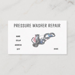 Carte De Visite Pressure Washer Repair