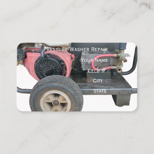 Carte De Visite Pressure Washer Repair Business Card (Devant)