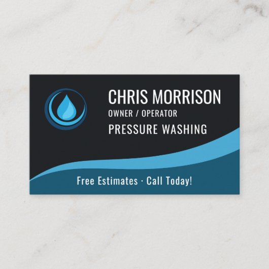 Carte De Visite Pressure Washer Service QR Code (Devant)