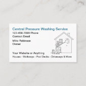 Carte De Visite Pressure Washing Services Business Cards (Devant)