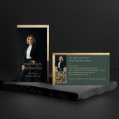 Carte De Visite Prestige Luxury Realtor Law Firm Gold & Black Luxe