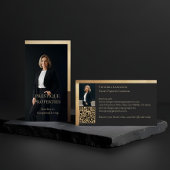 Carte De Visite Prestige Luxury Realtor Law Firm Gold & Black Luxe
