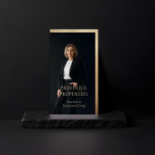 Carte De Visite Prestige Luxury Realtor Law Firm Gold & Black Luxe