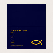 Carte De Visite Prêtre du pasteur | du chrétien | (Intérieur déplié)