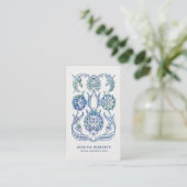 Carte De Visite Pretty Blue Boho Yoga Instructor (Debout devant)