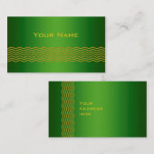 Carte De Visite Pretty Waves or + votre backgr, texte & idées (Devant / Derrière)