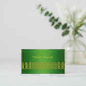 Carte De Visite Pretty Waves or + votre backgr, texte & idées (Debout devant)